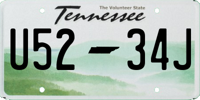 TN license plate U5234J