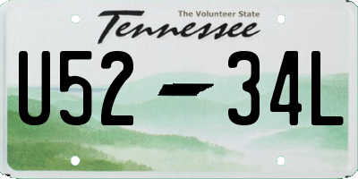 TN license plate U5234L