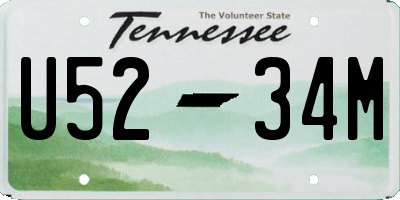 TN license plate U5234M