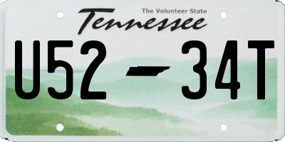 TN license plate U5234T