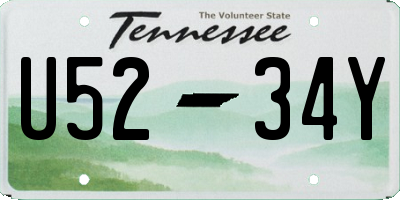 TN license plate U5234Y