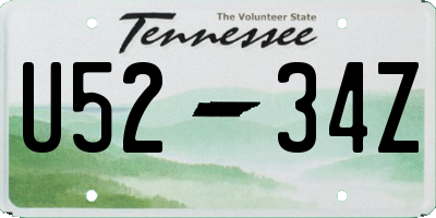 TN license plate U5234Z
