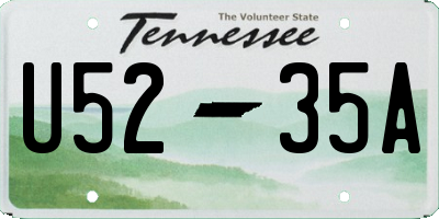 TN license plate U5235A