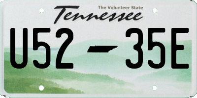 TN license plate U5235E