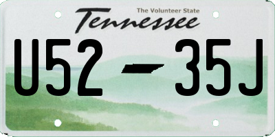 TN license plate U5235J