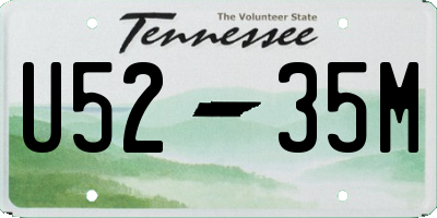 TN license plate U5235M
