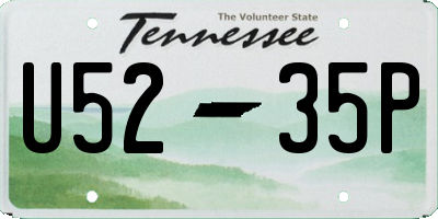 TN license plate U5235P