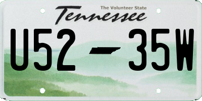 TN license plate U5235W