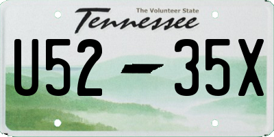 TN license plate U5235X