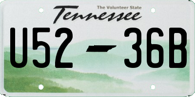 TN license plate U5236B