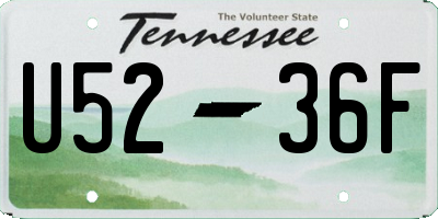 TN license plate U5236F