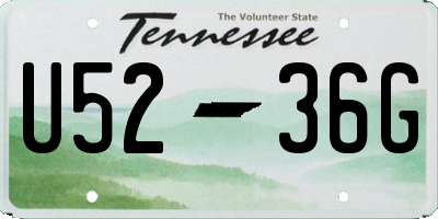 TN license plate U5236G