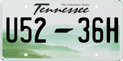TN license plate U5236H