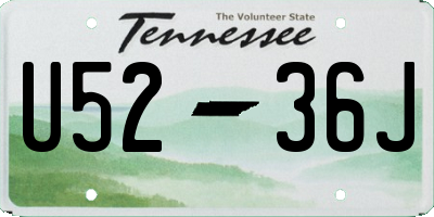 TN license plate U5236J