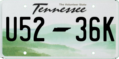 TN license plate U5236K