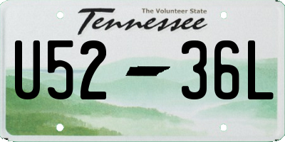 TN license plate U5236L