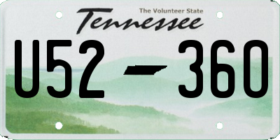 TN license plate U5236O