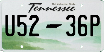 TN license plate U5236P