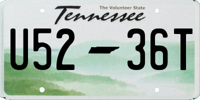 TN license plate U5236T