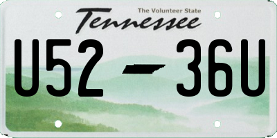 TN license plate U5236U