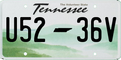 TN license plate U5236V