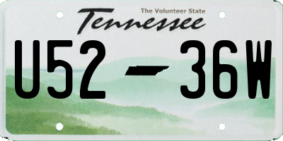 TN license plate U5236W