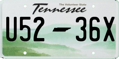 TN license plate U5236X