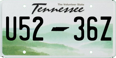 TN license plate U5236Z