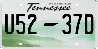 TN license plate U5237D