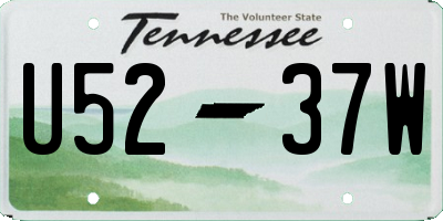 TN license plate U5237W