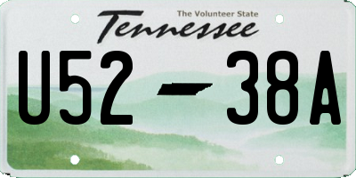 TN license plate U5238A