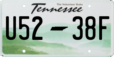 TN license plate U5238F