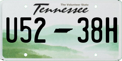 TN license plate U5238H