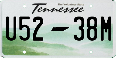 TN license plate U5238M