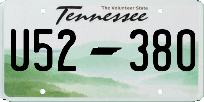TN license plate U5238O