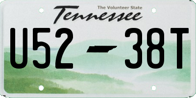 TN license plate U5238T