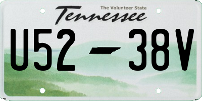 TN license plate U5238V