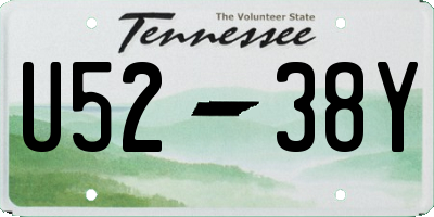 TN license plate U5238Y