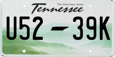 TN license plate U5239K