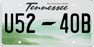 TN license plate U5240B