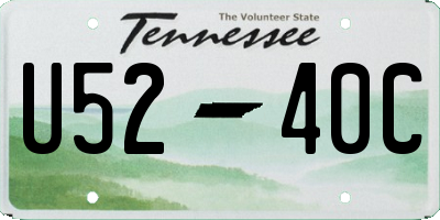 TN license plate U5240C