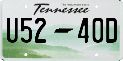 TN license plate U5240D