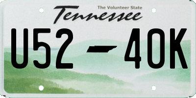 TN license plate U5240K