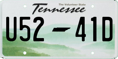 TN license plate U5241D