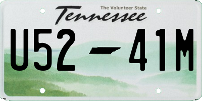 TN license plate U5241M