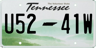 TN license plate U5241W