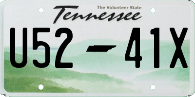 TN license plate U5241X