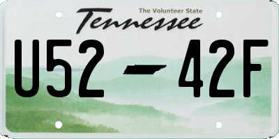 TN license plate U5242F
