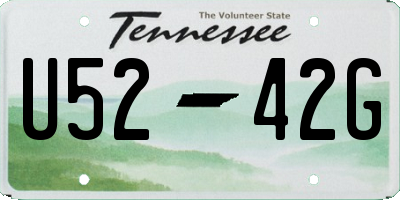 TN license plate U5242G