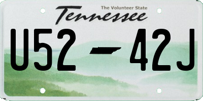 TN license plate U5242J